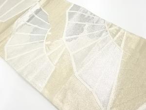アンティーク　扇模様織り出し袋帯(着用可)